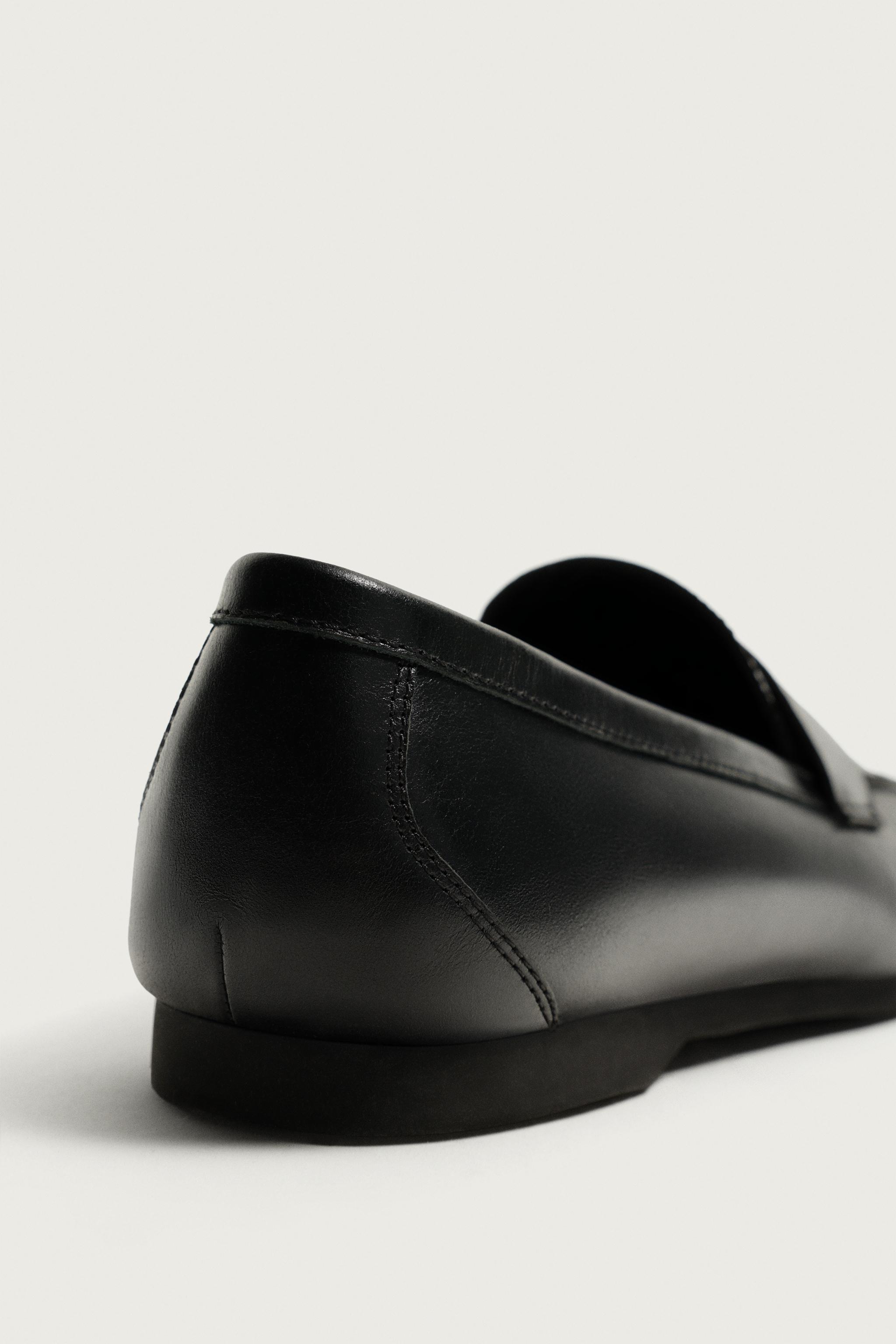 AARON LEVINE X ZARA LEATHER PENNY LOAFERS
